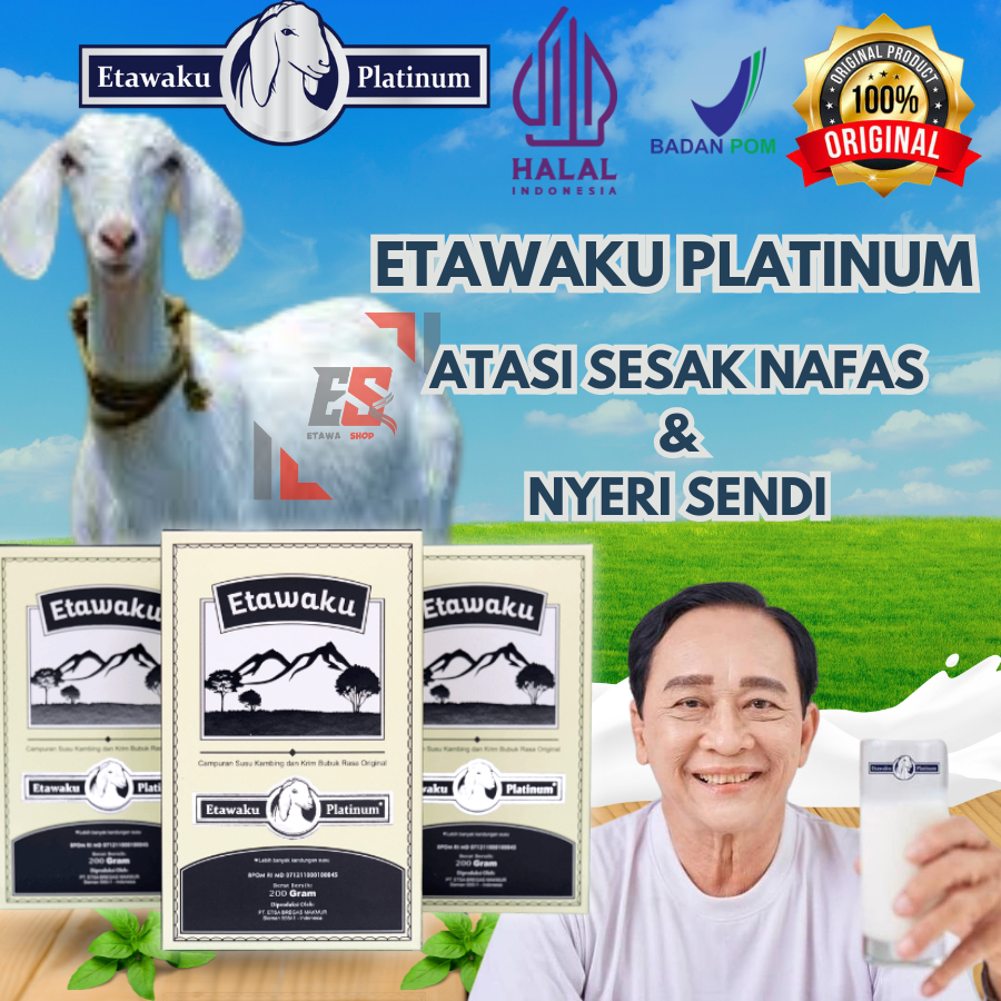 

Etawaku Platinum Susu Kambing Etawa Untuk Nyeri Tulang Sendi dan Sesak Napas Halal BPOM