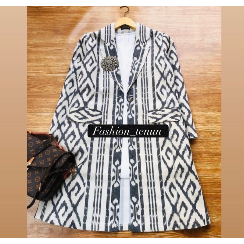 BLAZER MONALISA / OUTER WANITA / BLAZER KANTOR / SERAGAM BATIK / ATASAN WANITA BATIK TENUN / OFFICE 