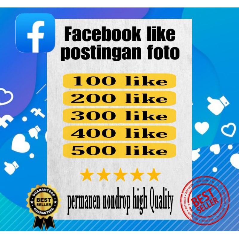 like postingan Facebook permanen nondrop garansi
