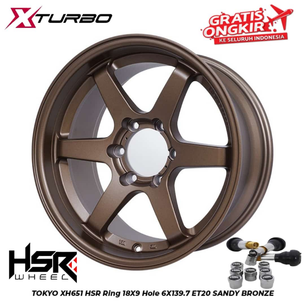 Velg HSR TOKYO Model Palang Ring 18 Hole 6X139,7 Cocok Untuk Mobil Pajero Fortuner Ford Ranger Dll