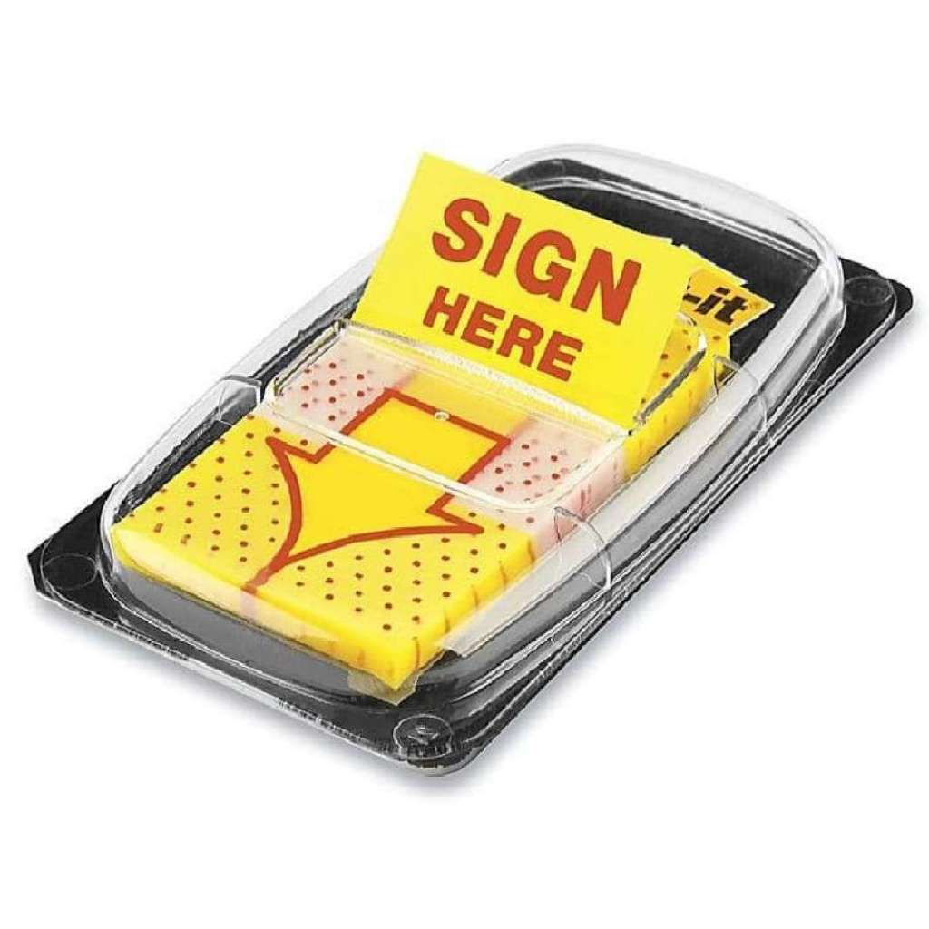 

LABEL STIKER SIGN HERE POST IT 3M (1 Pcs) RB9