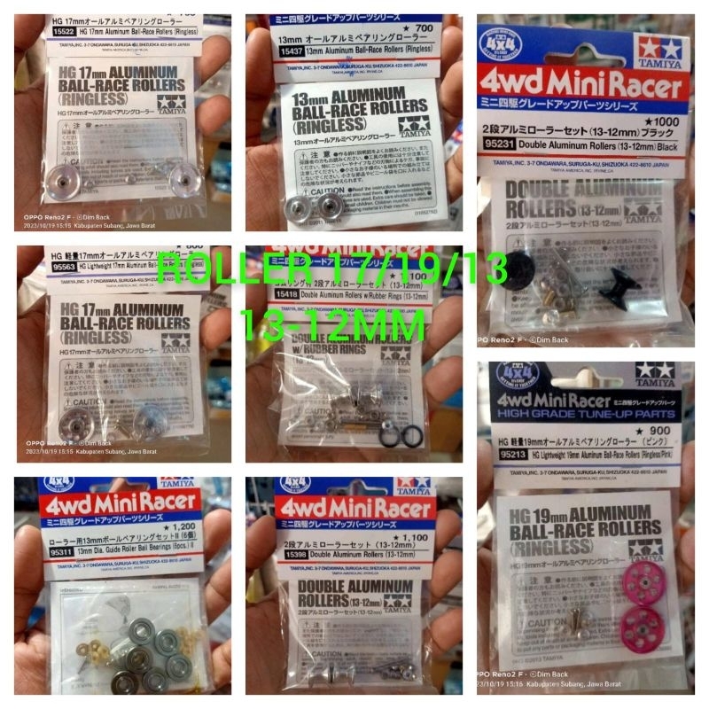 Varian Roller Aluminum Original & Double Roller Tamiya 17mm/19mm/13mm/13-12mm Original Tamiya