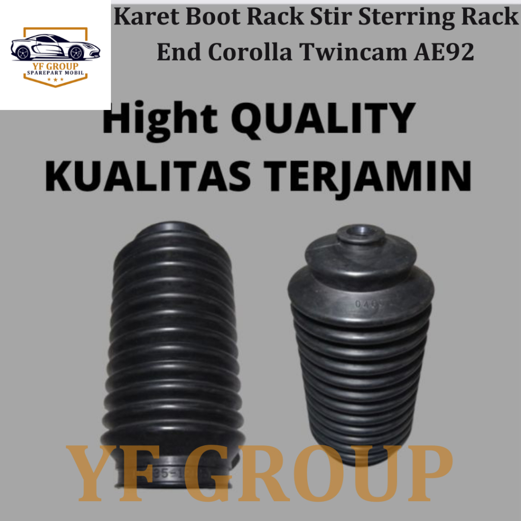 SPAREPART MOBIL Karet Boot Rack Stir Sterring Rack End Corolla Twincam AE92