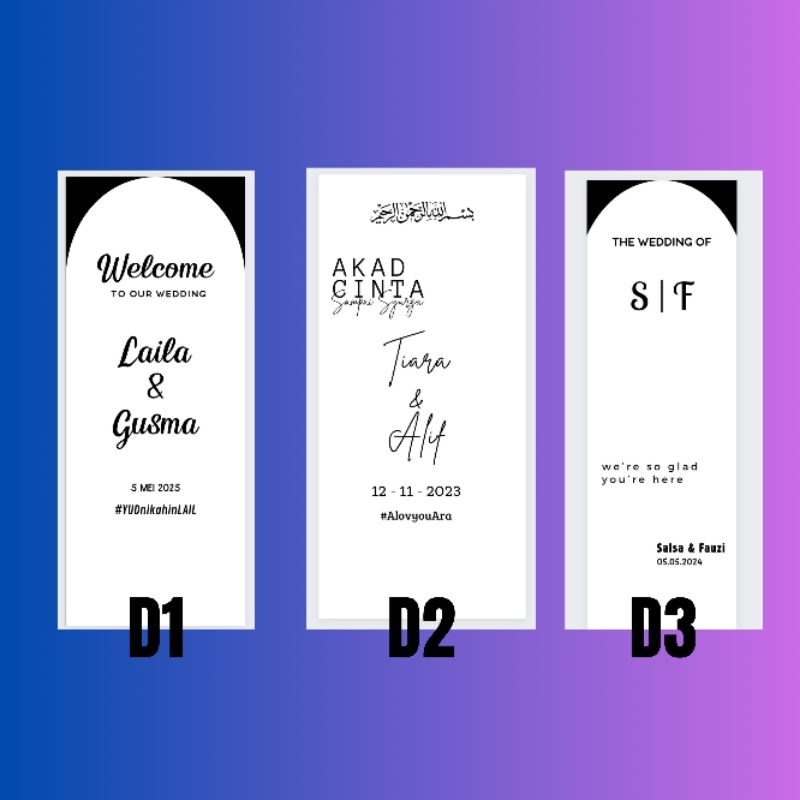 STICKER MIRROR WEDDING SIGN CUSTOM | KACA NIKAH