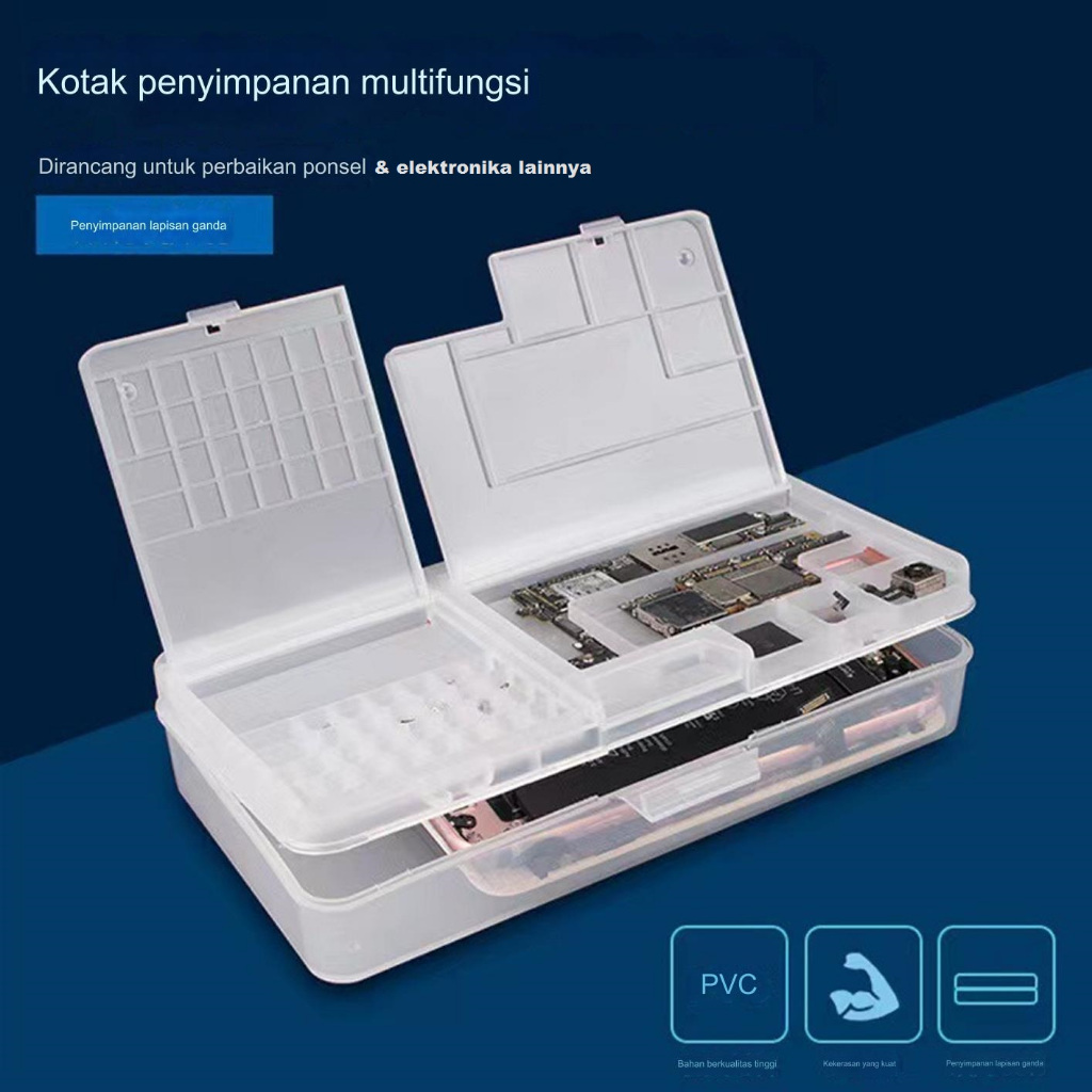 kotak rak multifungsi penyimpanan perbaikan hp dan elektronika lainnya hp ic Buzzer speaker Perangka