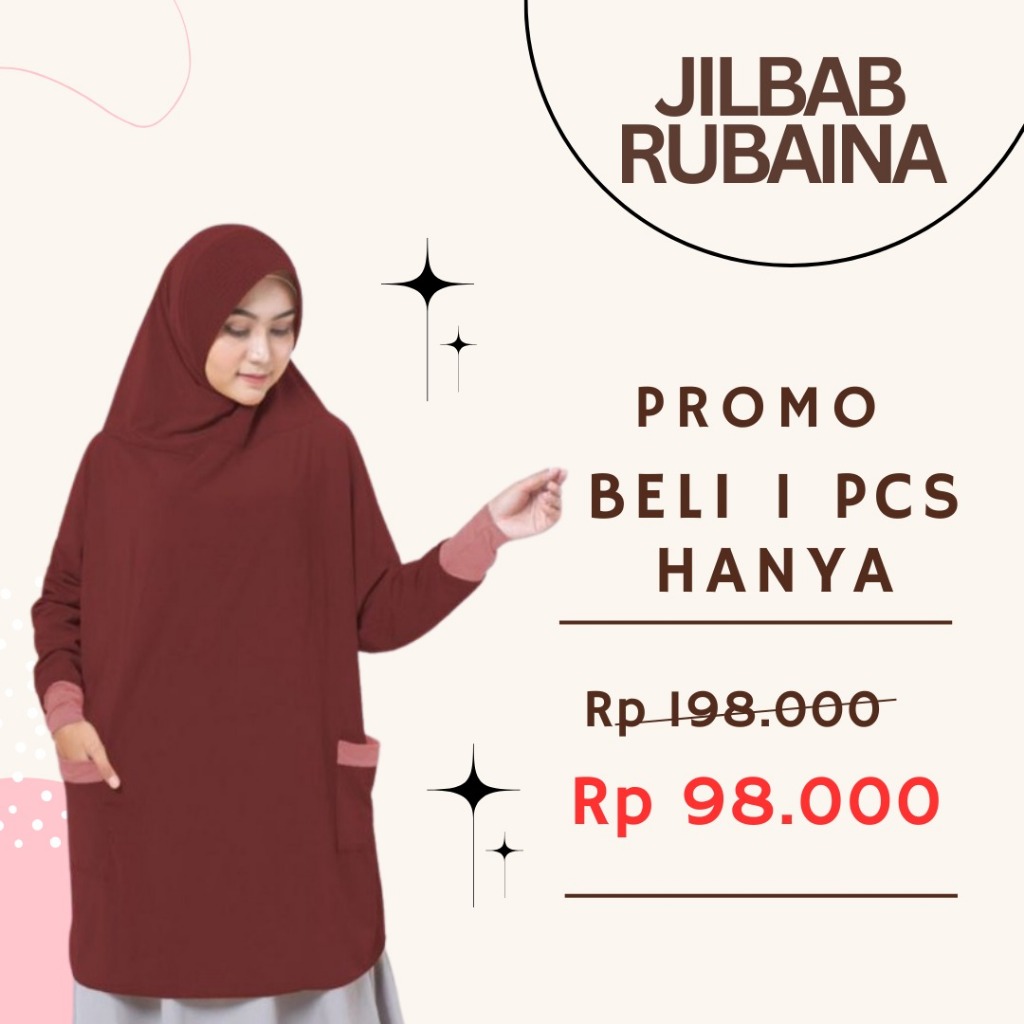 SMOOTH HIJAB Baju Jilbab Rubaina Syari Jumbo