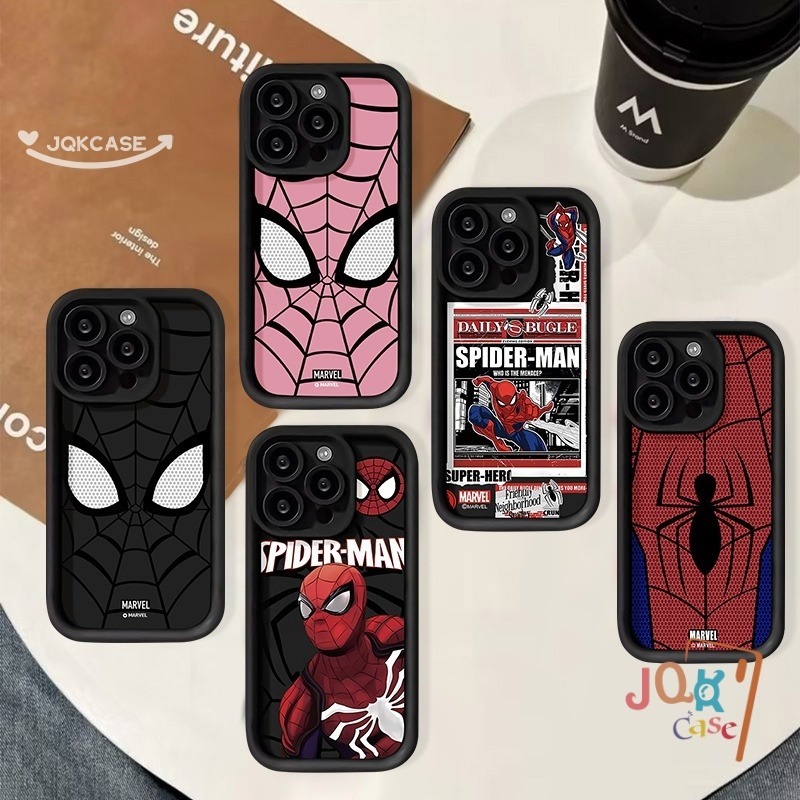 Grafiti  Spider-Man Laba Mata Soft Casing Hp Untuk Redmi 12C 9 10 12 A1 10A 9A 10C A2 11A 9C Nfc Red