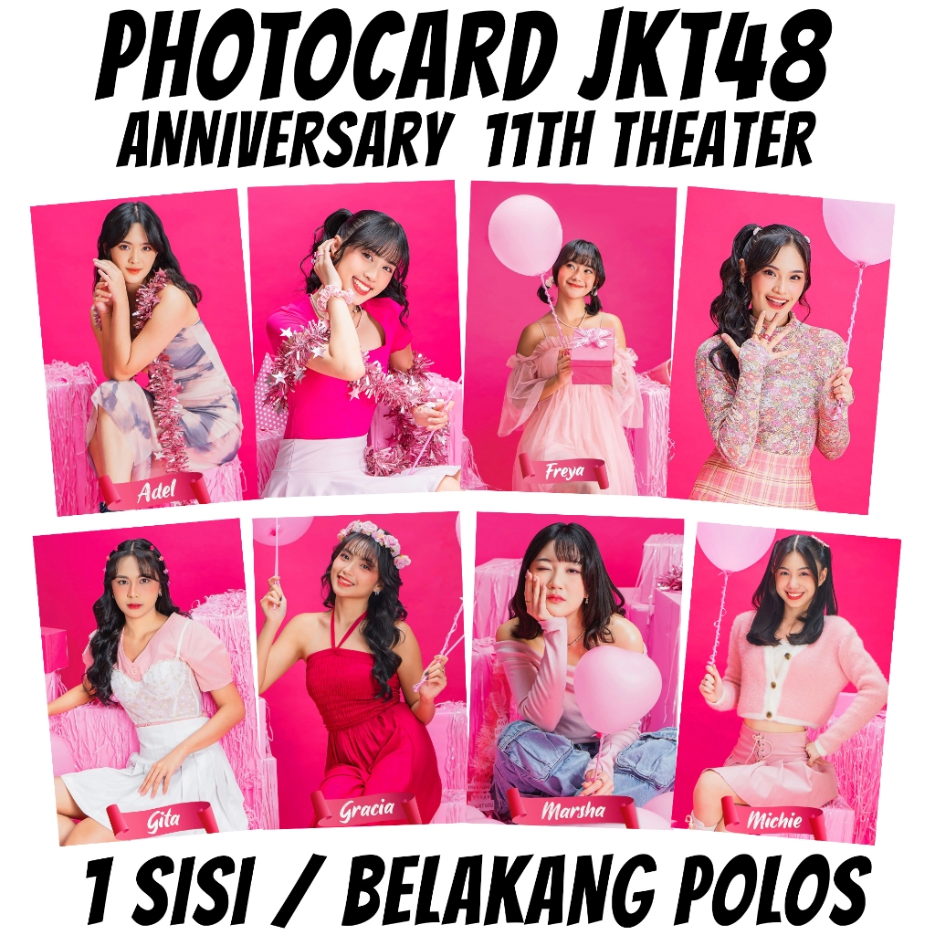 SUNOPY - Photocard JKT48 Theater 11th Anniversary Foto card JKT48 Photo card Freya Foto card Michie Random Unofficial Photo Card Kartu