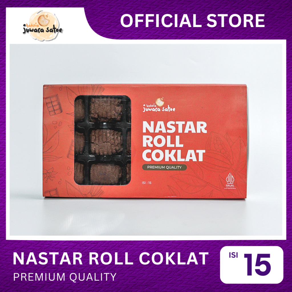 

[ ISI 15 ] NASTAR ROLL COKLAT - BAKPIA JUWARA SATOE OLEH OLEH KHAS JOGJA