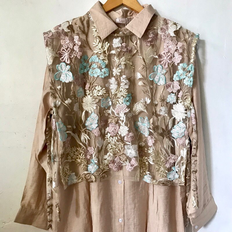 Vest Brukat Premium Vest Kondangan Vest Brokat Gardenia