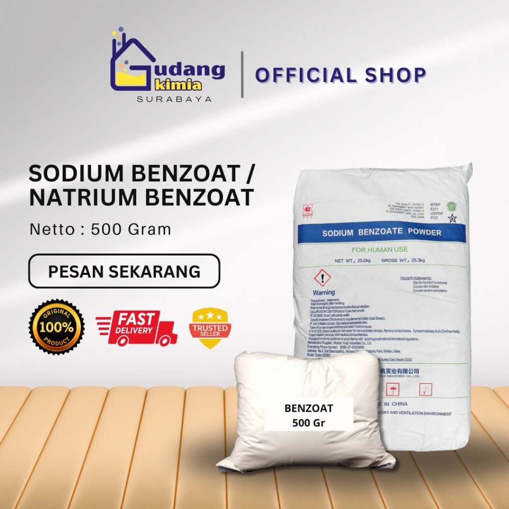 

Sodium Benzoat / Natrium Benzoat / Pengawet Makanan 500 Gram