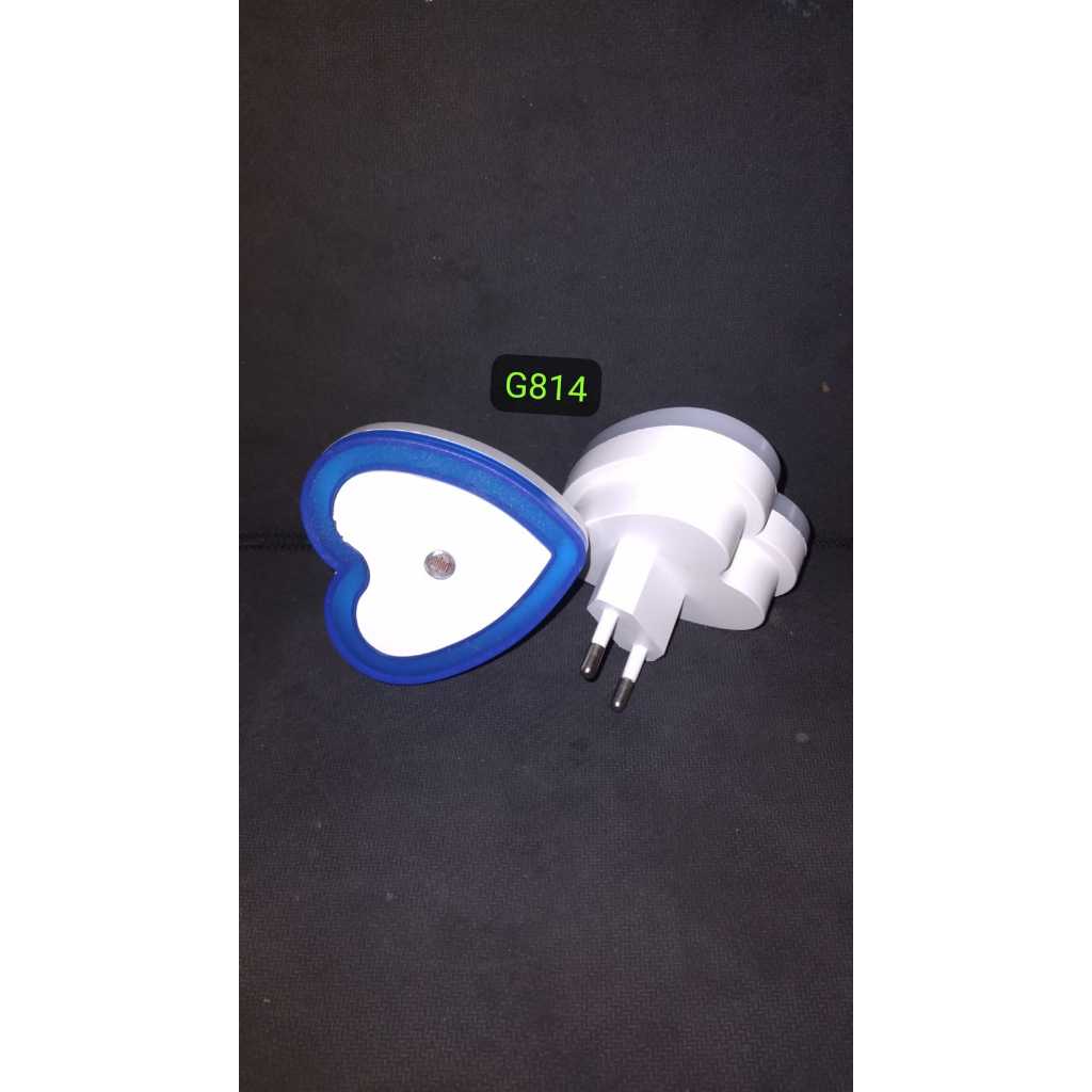 G814 LAMPU TIDUR COLOK OTOMATIS LED LOVE LISTRIK SENSOR WALL DINDING STOP KONTAK AUTO TEMBOK PORTABL