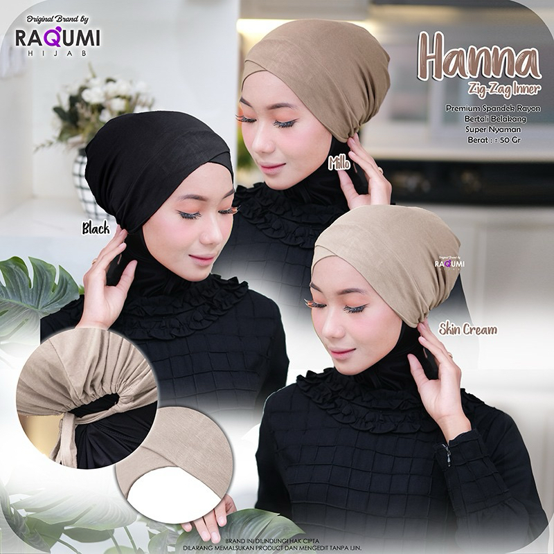 HANNA ZIG-ZAG INNER // CIPUT PREMIUM INNER BY RAQUMI HIJAB//INNER CIPUT TALI // INNER BRAND ORI BY R