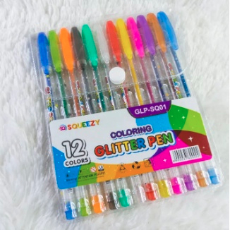 

Bolpen Pulpen Bolpoin Gliter Glitter 12 Warna