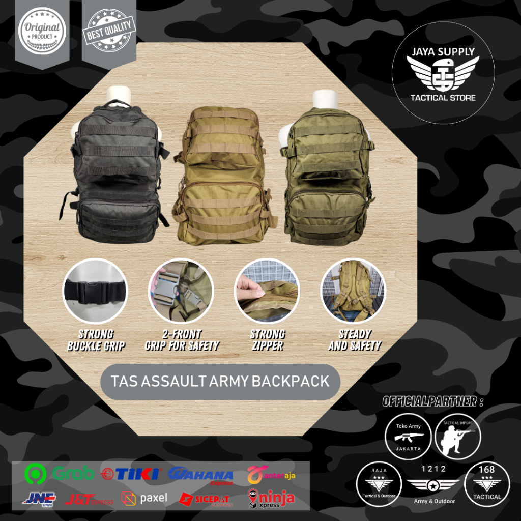 Tas Ransel Tactical Asault Impor Army Militer Cordura