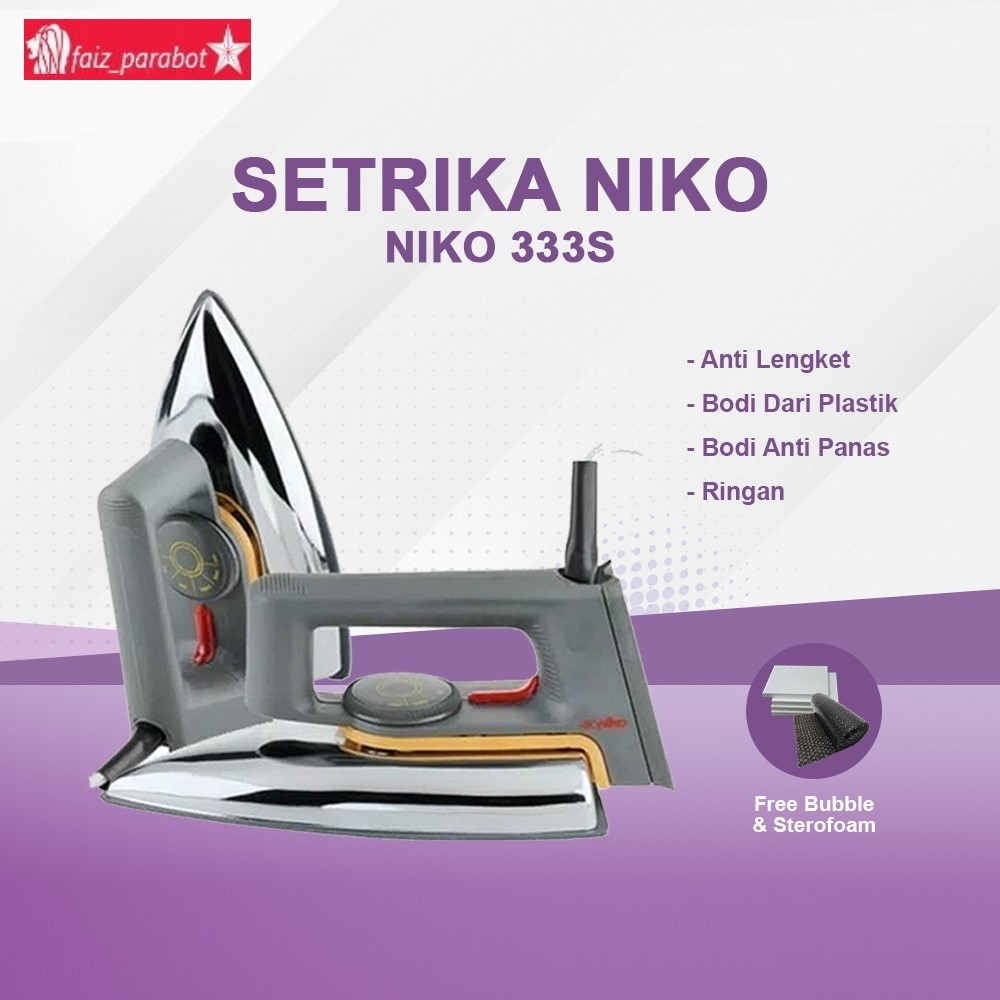 Setrika Niko NK-333S Dry Iron NK 333 S SETRIKA NIKO TAHAN LENGKET SETRIKA NIKO MURAH