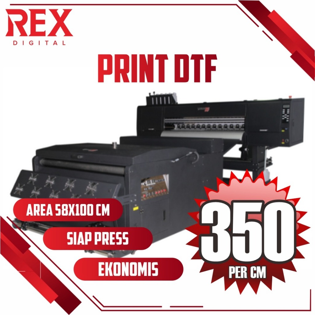 

EKONOMIS !! Cetak DTF Per CM / Sablon Digital / Print DTF Termurah !!