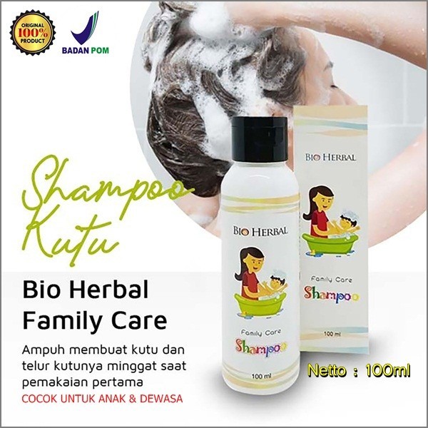 SHAMPOO KUTU BIO HERBAL - BIO HERBAL FAMILY CARE SHAMPO0 - BIO HERBAL SHAMPO KUTU 100ML