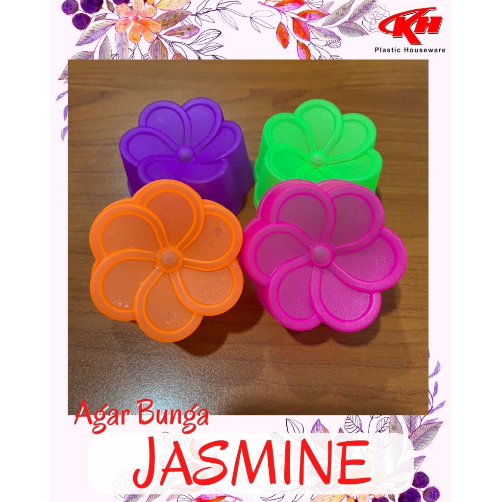 (isi 12 pcs) cetakan kue KH lapis bunga jasmin / mawar / cetakan kue talam / kamboja / cetakan agar 