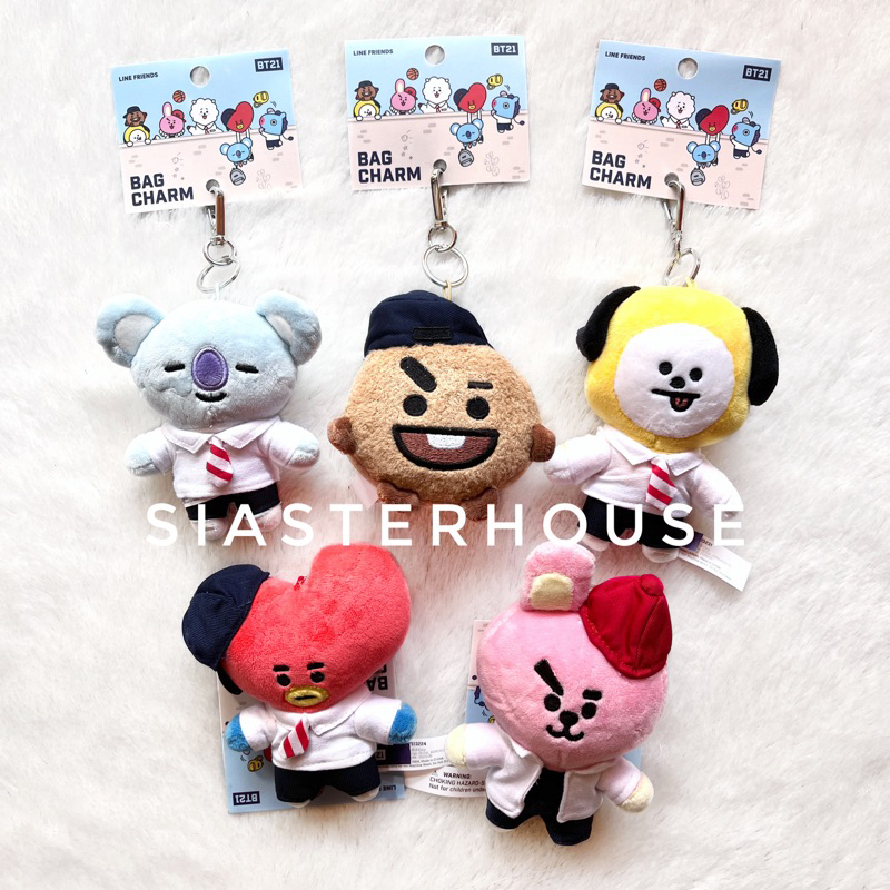 [Ready] BT21 After School Bag Charm Koya Shooky Chimmy Tata Cooky Official