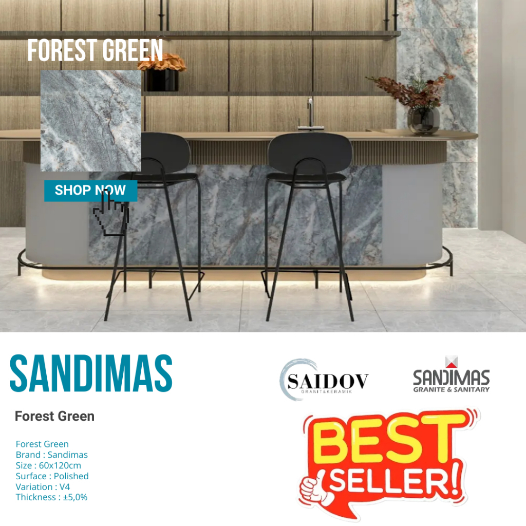 GRANIT MURAH SANDIMAS FOREST GREEN 60x120