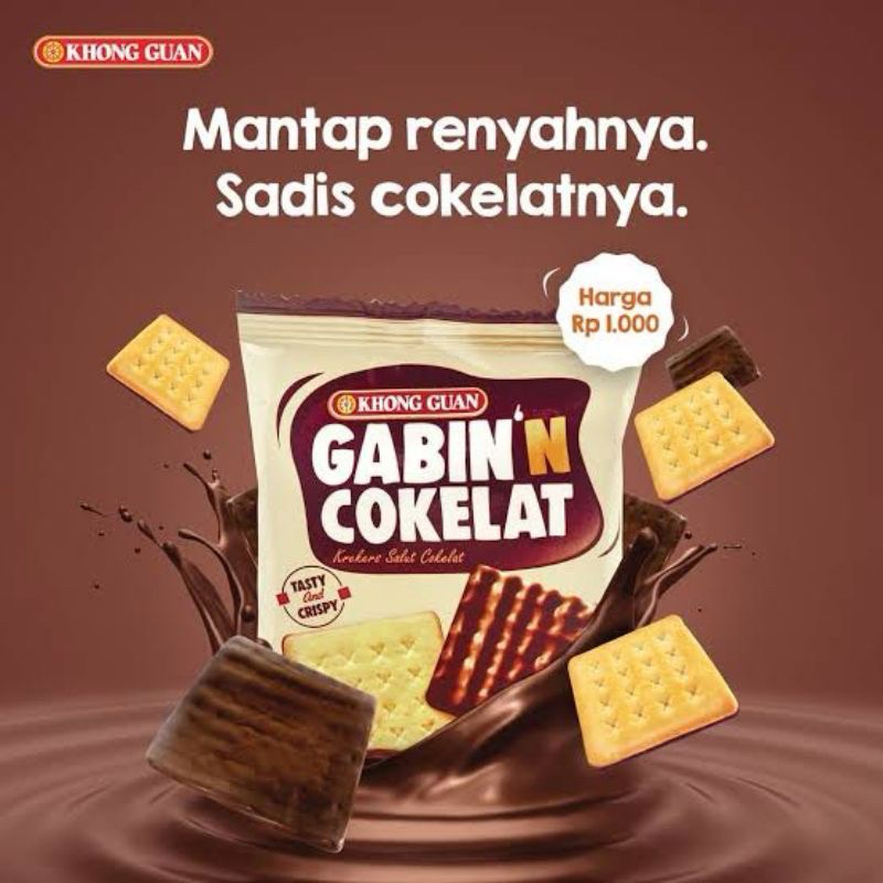 

Khong Guan GABIN COKELAT renceng isi 10 Sachet