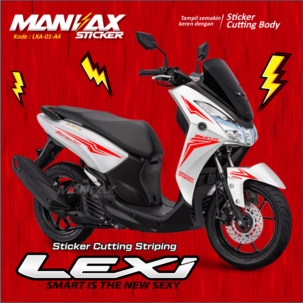 Stiker Cutting Yamaha Lexi - Striping Motor Lexi - Cutting Sticker Motor Lexi - Aksesoris Motor Lexi