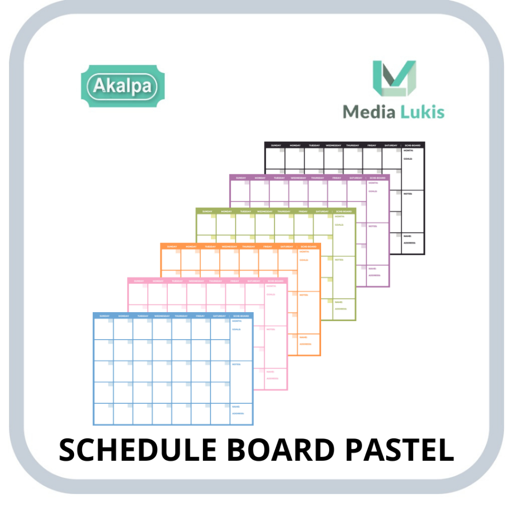 

Schedule Board Warna Pastel & Warna Dasar