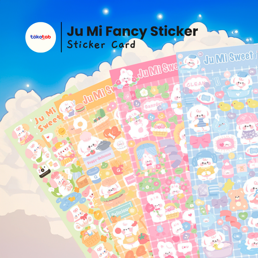 

Tokotab - Stiker Kartu Ju Mi Coisini Cute Sticker Korea Jurnal Sticker Kecil DIY Stiker Dekoratif Lucu Kartun Stiker Hewan Ins Korea