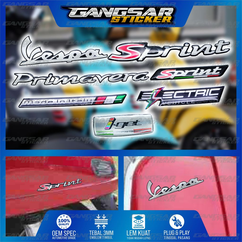 Emblem motor listrik / Emblem Vespa motor Listrik / Emblem Uwinfly / stiker motor listrik