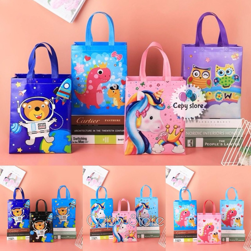 

[ 12PCS ] Tas Souvenir Ulang Tahun / Goodie Bag Ultah / Tas Hampers M