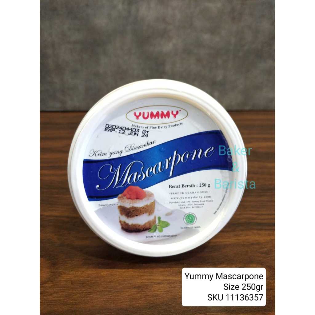 

Yummy Mascarpone Cheese / Keju Mascarpone 250Gram