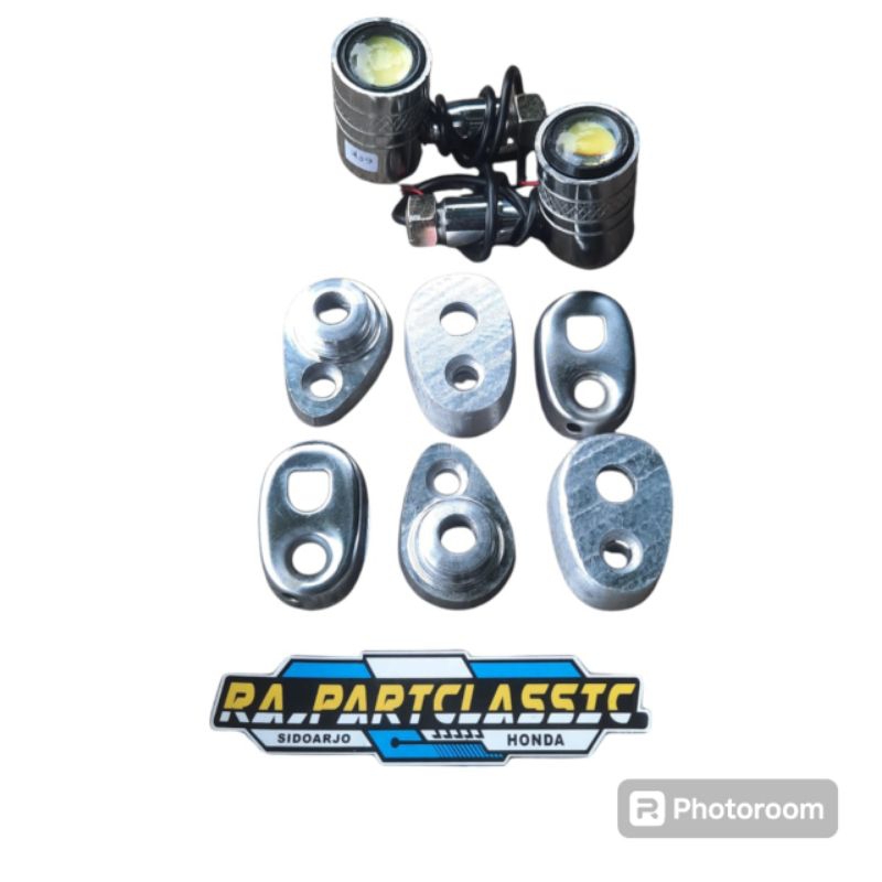 Sein CB LED Model Palu Crome Set Manisan CNC Ukiran Sepasang Murah