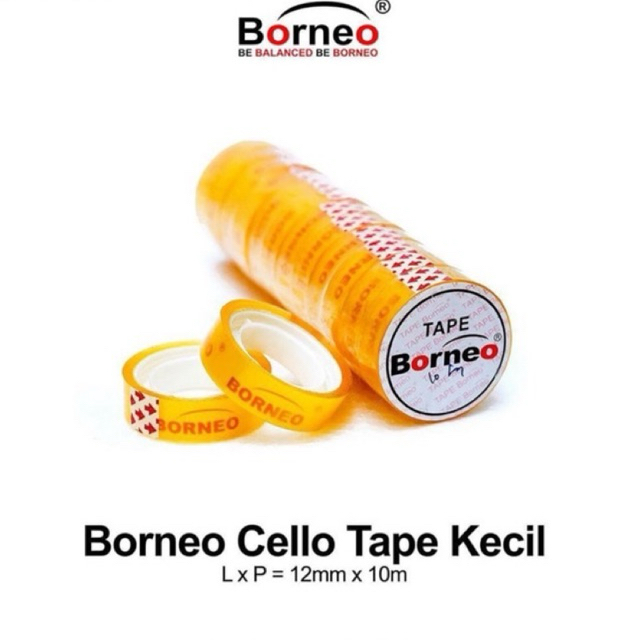 

(12 ROLL / 1 SLOP ) isolasi borneo kecil / borneo cello tape kecil / isolasi kecil / isolasi murah