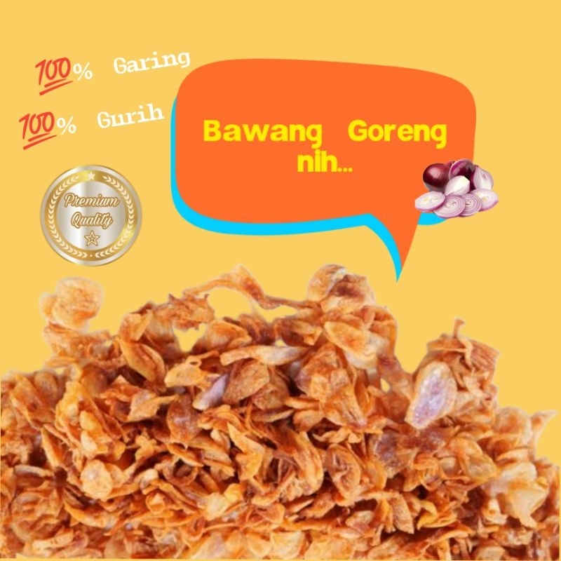 

Bawang Goreng toples premium Garing dan gurih