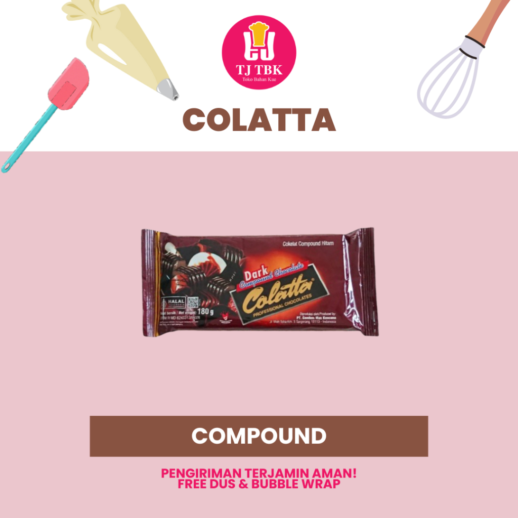 

Colatta Dark Compound Chocolate 180gr | Toko Bahan Kue TJ