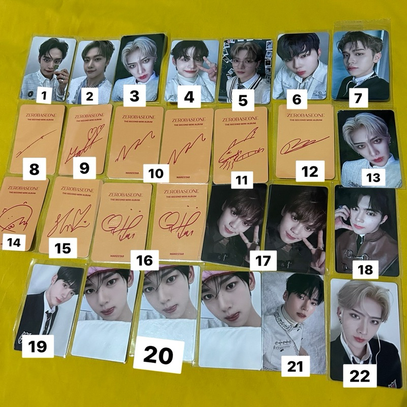 PC PHOTOCARD ZB1 ZHANGHAO YUJIN HANBIN GYUVIN RICKY GUNWOOK TAERAE JIWOONG MATTHEW LD POB ALBUM MELT