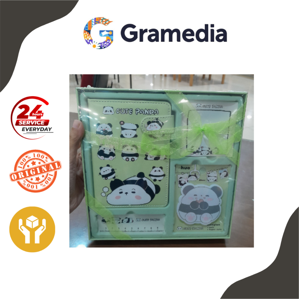 

Gramedia Mega - Kako Cute Panda Stationery Set Box Green