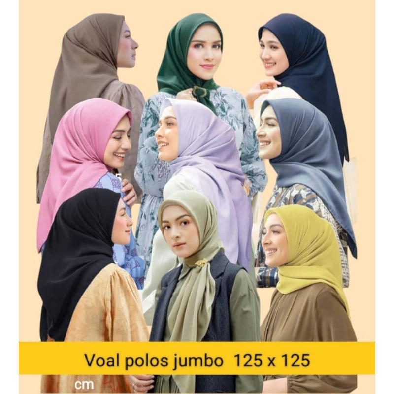 PROMO / SYARI POLOS SAIBANN / JILBAB VOAL PREMIUM / GROSIR HIJAB / HIJAB SEGI EMPAT / VOAL POLOS  PR