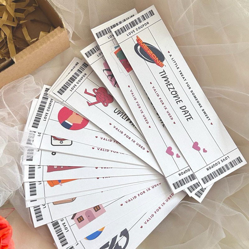 LOVE COUPON LOVE TICKET COUPON CUSTOM TICKET KADO UNIK | KUPON CUSTOM