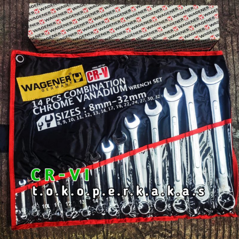 Kunci Ring Pas Wagener 14 PCS 8 - 32 Mm Ring Pas Wagener Germany