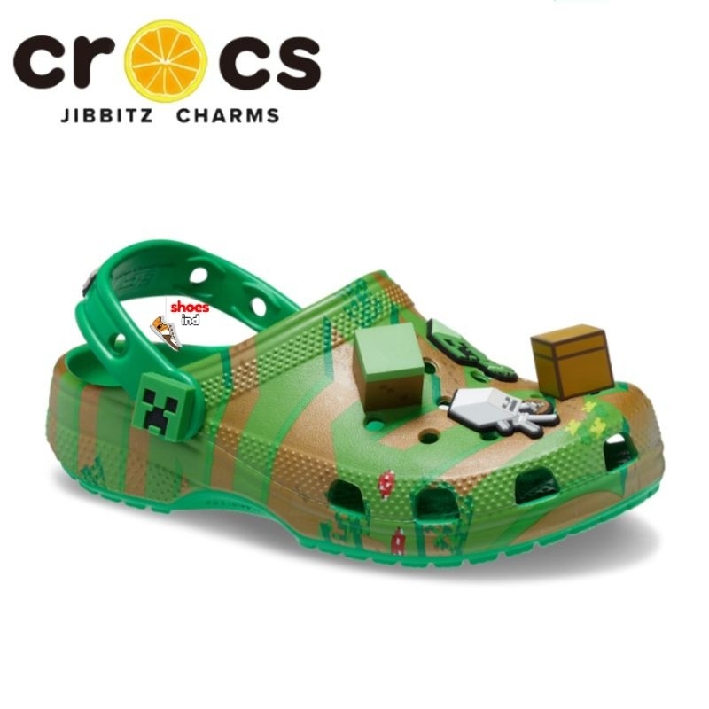 CROCS CLASSIC MINECRAFT ELEVATED CLOG KIDS / SEPATU SANDAL CROCS / CROCS ANAK / CROCS / CROCS ORIGIN