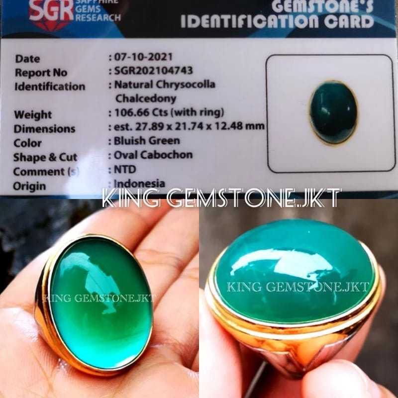 Batu Cincin Pria//Batu Akik Bacan Super Disean Terbaru Super Mewah Jumbo Crystal Memo SGR
