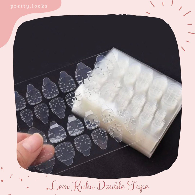 Lem Kuku Palsu Double Tape