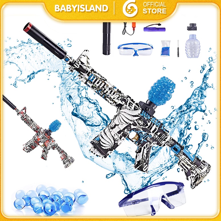 VIRAL High Speed Pistol Mainan Anak AK 74V 6 mah Anak Mainan Gel an Air Blaster Gun Mainan an Anak L