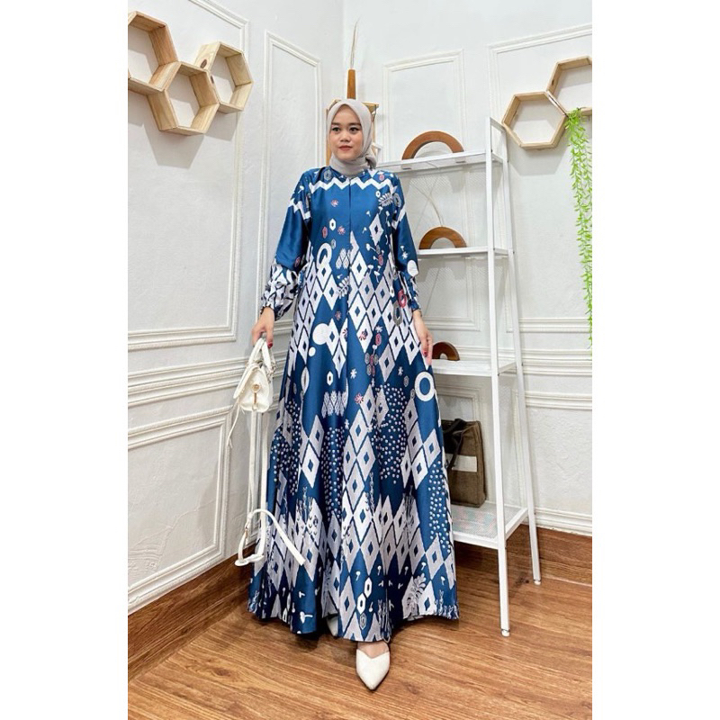 COD Gamis Ashanty Maxmara Silk Premium Jumbo Dress Pesta Gamis Fashion Wanita Muslim
