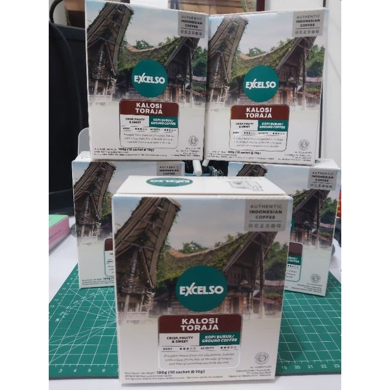 

Kopi Excelso Kalosi Toraja single serving [100gr] isi 10 sachet ORIGINAL 2025