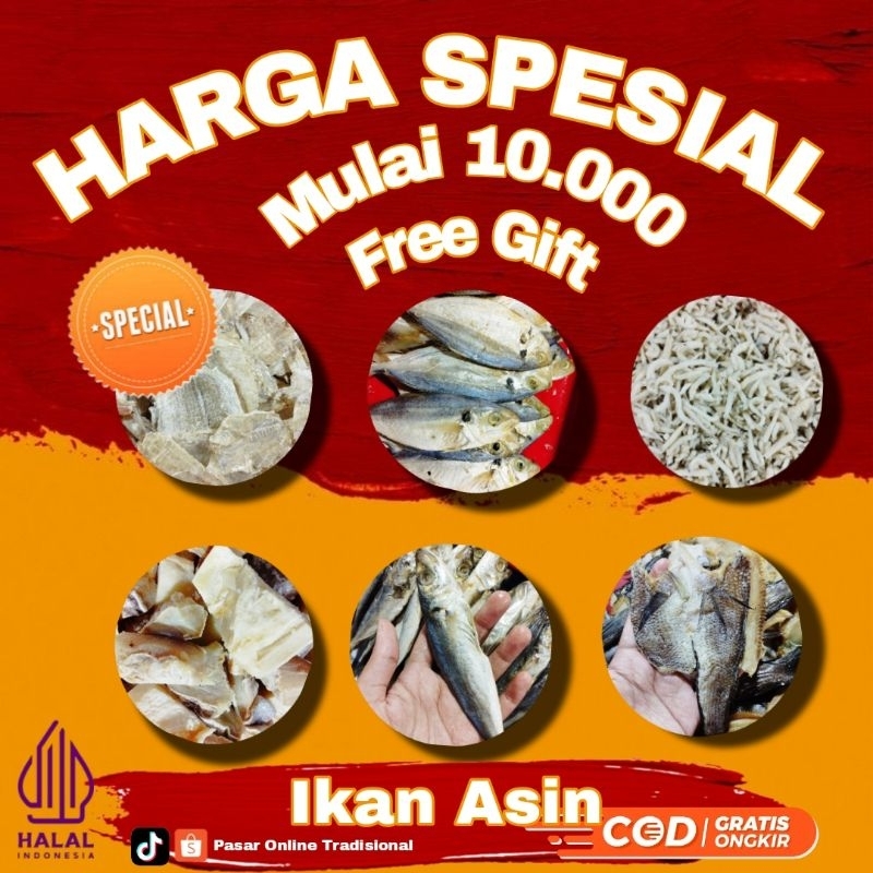 

Aneka macam Ikan Asin kering dan Teri