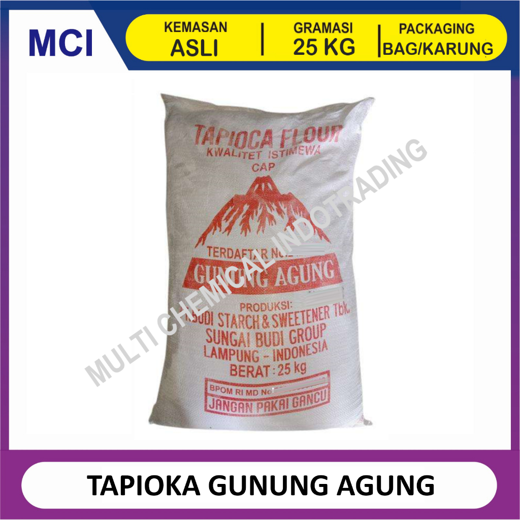 

TEPUNG TAPIOKA GUNUNG AGUNG - 1 BAG 25 KG