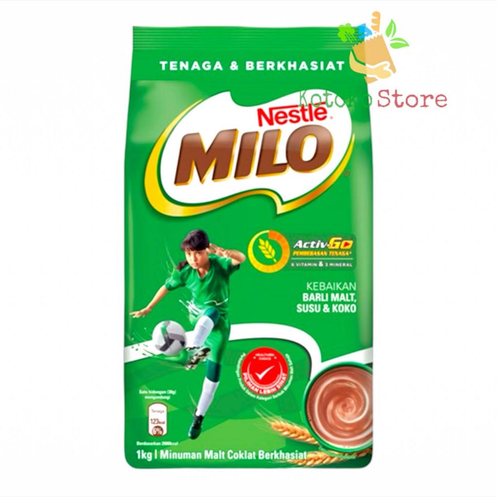 

Milo Malaysia Activ-Go / Milo Malaysia Bubuk Malt Coklat Refill 1kg